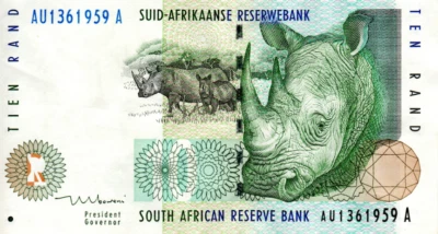 South Africa 10 Rand ND(1999) aXF Banknote P-123b Prefix AU Mboweni Sig. - Image 1 of 2
