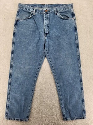 Rustler men's 38x29 jeans 4 pocket high-rise medium wash nice jeans - Image 1 of 4