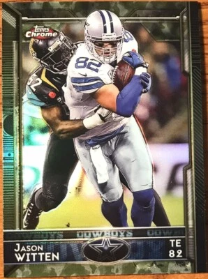 2015 Topps Chrome Mini Camo Refractors Jason Witten #88 Dallas Cowboys #’d 89/99 - Image 1 of 3