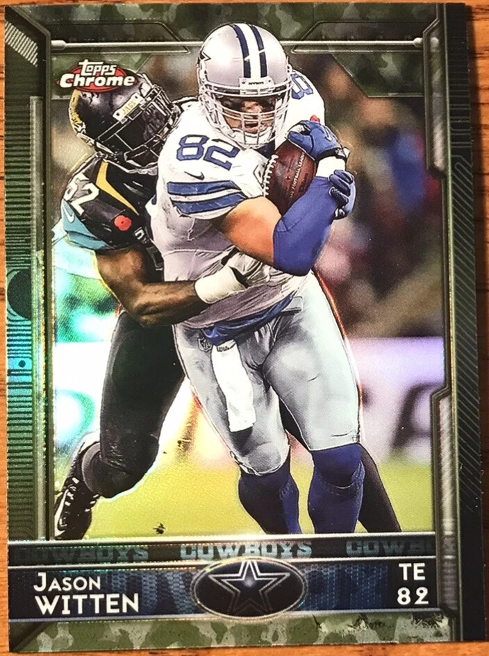 2015 Topps Chrome Mini Camo Refractors Jason Witten #88 Dallas Cowboys #’d 89/99 - Image 1 of 3