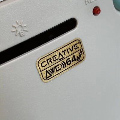 Creative Sound Blaster AWE 64 GOLD Computer Case Badge Sticker 386 486 Pentium - Image 1 of 2