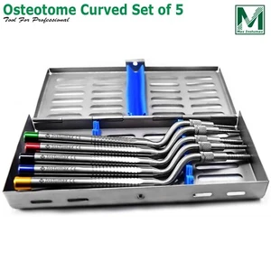 5er Set Sinus Lift Osteotom Curved Off Set Konkav Implantat Knochen Spreizset - Bild 1 von 8