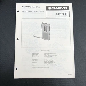 Manuel d'entretien enregistreur micro cassette Sanyo M5700 - Photo 1/4