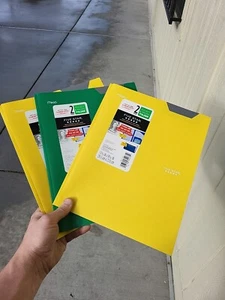 Lot Of 3 Folders - NEW Mead Five Star 2-Pocket Folder with Prong Fasteners - Picture 1 of 3