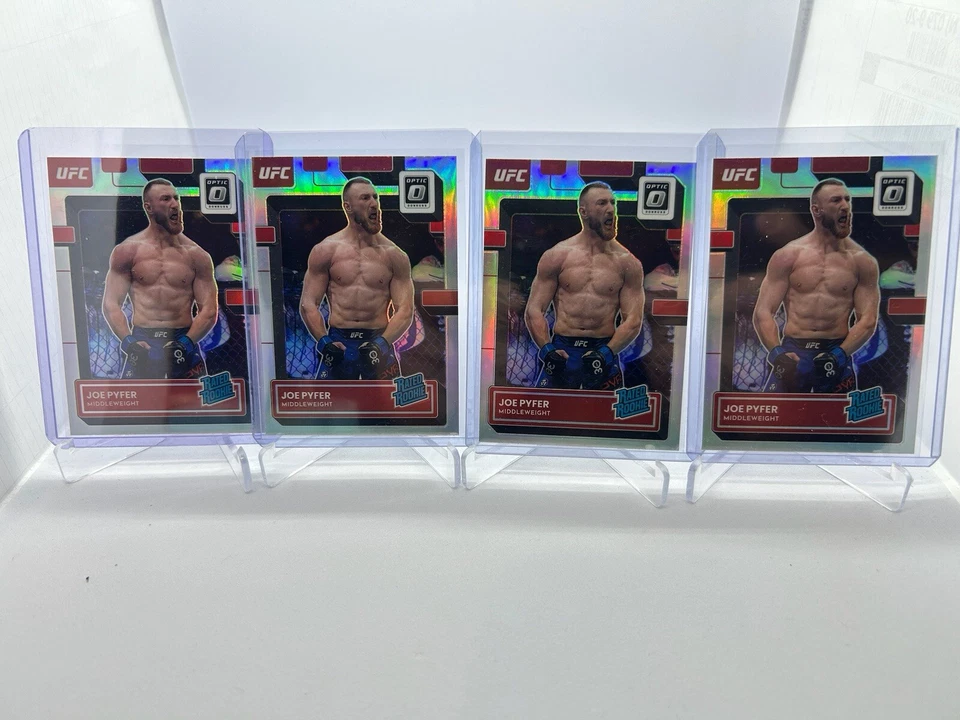 2023 Panini Donruss Optic UFC Joe Pyfer Rated Rookie Silver Prizm #107 RC - Image 1 of 2