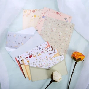 6Pcs Letter Papers & 3Pcs Envelopes Set for Wedding Thankgiving Xmas Invitations - Picture 1 of 45
