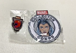 X-MEN EXCLUSIVE FUNKO MARVEL COLLECTOR CORPS IRON ON PATCH & COLLECTORS PIN RARE - Picture 1 of 3