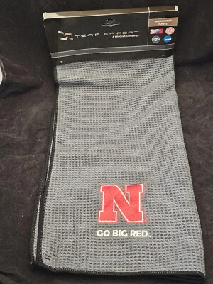 Toalla Nebraska Cornhuskers - Microfibra Gris 19" x 41" - Gran Tamaño NUEVA Foto 1 de 3