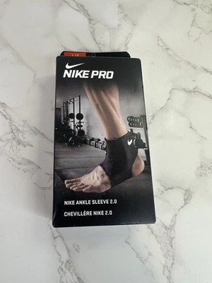 Nike Pro Ankle Sleeve 2.0 Adult Unisex Large Black/White Brand New In Box - Image 1 of 3