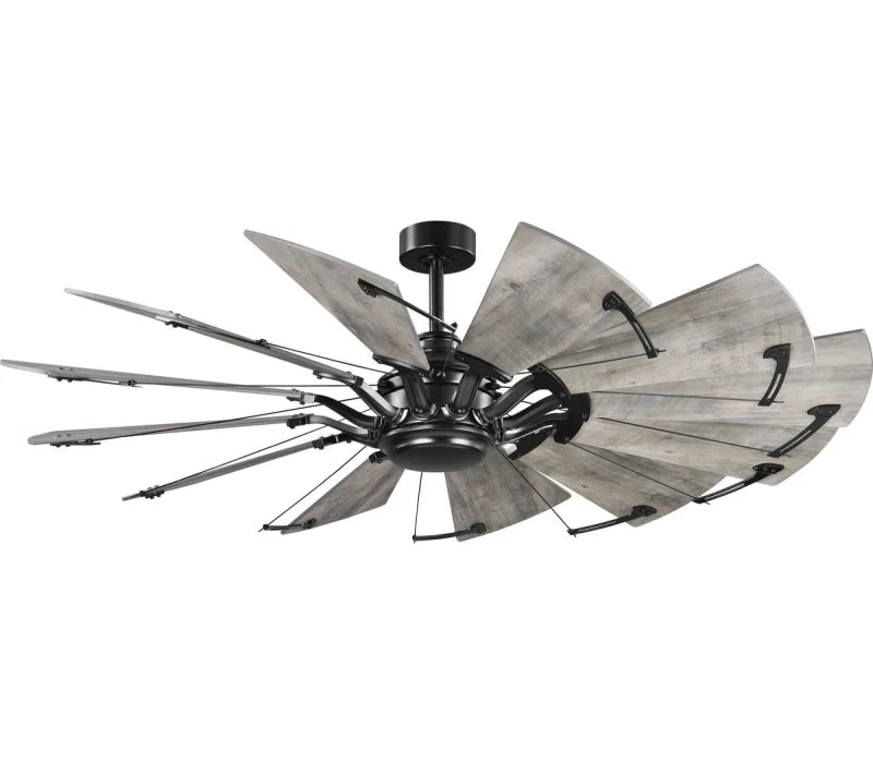 Ventilador de techo Progress Lighting P250000-31M Springer 60" con control remoto, negro mate Foto 1 de 1