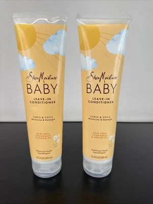 2PK SheaMoisture Baby Leave-In Conditioner for Curly Hair Raw Shea 10.3 Fl Oz - Image 1 of 4