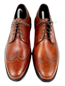 VTG Florsheim Signature Collection Wing Tip Brown Leather Oxford Shoes Sz 12D - Picture 1 of 8