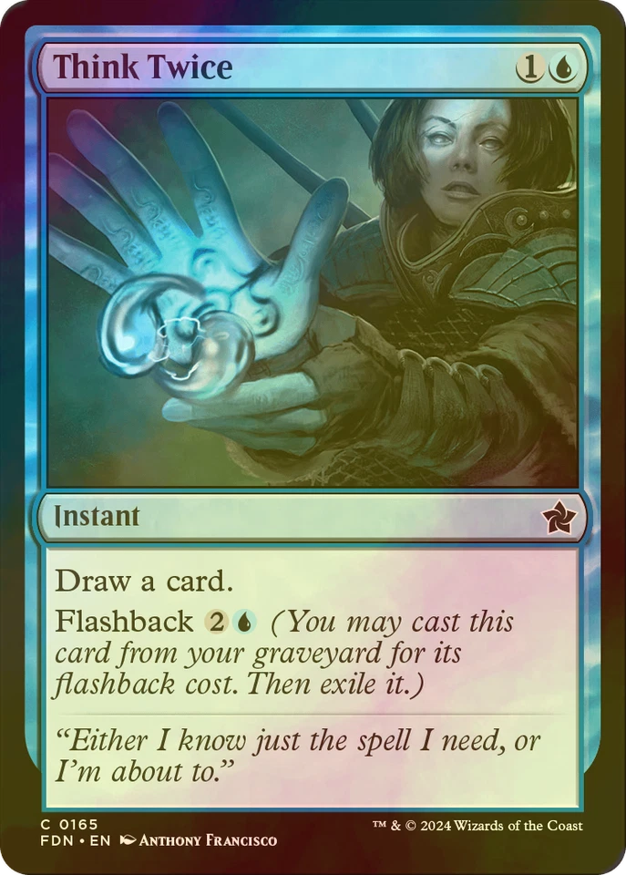MTG FOIL Think Twice English FDN - Image 1 of 1