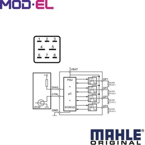 CONTROL UNIT GLOW PLUG SYSTEM MHG 12 FOR FORD MONDEO/IV/Turnier GALAXY/II 2.0L - Picture 1 of 9