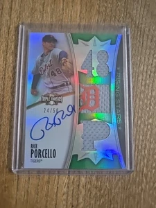 Rick Porcello Emerald Relic Auto #D/50 Rookie 2010 Triple Threads Tigers 1.2.B - Bild 1 von 2