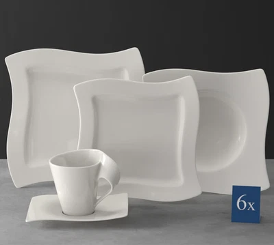 Juego de vajilla de porcelana premium Villeroy & Boch New Wave 30 piezas servicio para 6 Foto 1 de 4