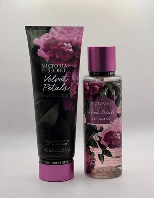 JUEGO DE LOCIÓN Y NIEBLA CORPORAL INDÓMITOS PÉTALOS TERCIOPELO VICTORIA'S SECRET Foto 1 de 3
