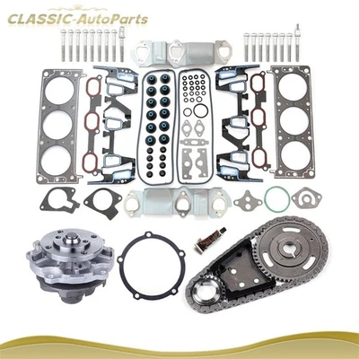 Juego de juntas de cabeza de bomba de agua de cadena de distribución personalizada 3,1 L 1999-2005 para Buick Century Foto 1 de 4