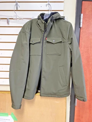 Levi's Soft Shell Quilt Lined Hooded Storm Coat - Men's XL NWT - Image 1 of 4