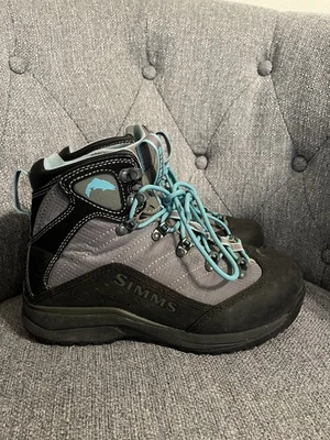 Botas de Vadeo Simms VaporTread Para Mujer Talla US 8 Gris Azul Con Cordones Senderismo Aire Libre Foto 1 de 4