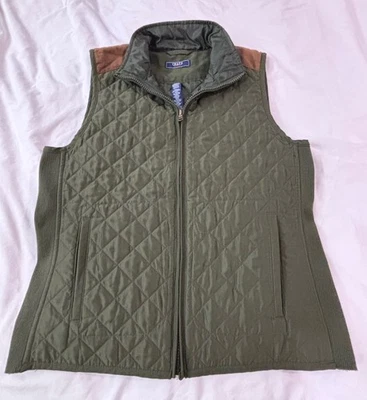 Chaps Ralph Lauren Vintage Full Zip Ridding Vest Leather Pads Woman’s SZ. M - Image 1 of 4