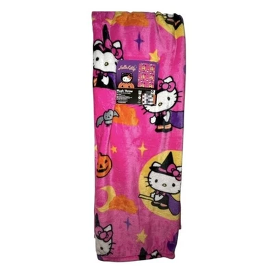 Hello Kitty Halloween Peluche Manta Rosa Bruja Disfraz 50 x 70 Nuevo Foto 1 de 4