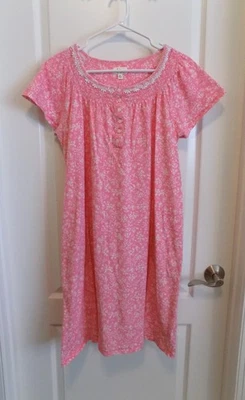 ARIA Colección Camisón Mujer Mediano Rosa Floral Algodón Encaje Laura Ash Foto 1 de 4