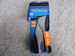 Brand New Swingline Optima Grip Compact Stapler, 25 Sheets Capacity, Silver - Picture 1 of 4