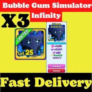 Bubble Gum Simulator Infinity |X3 Shiny Crimson Bloodmoon | BGSI | FAST DELIVERY - Picture 1 of 1