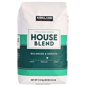 Kirkland Signature House Blend Whole Bean Coffee, Medium Roast, 2.5 lbs - Picture 1 of 3