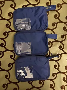 3 Bags Pouches w/Zipper 9"x6x2.5", water resistance w/ name tag card slot - Picture 1 of 6