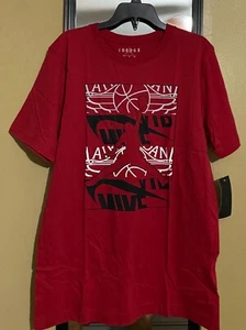 NUEVO Niño Nike Air Jordan Camiseta Rojo 955873-R78 - Imagen 1 de 3