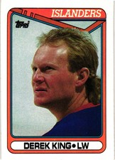 1990-91 Topps Hockey Set Break #128 Derek King NRMT - Free shipping