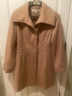 Women's Larry Levine Wool Camel Hair  Coat Jacket Tan Large Excellent Cond - Image 1 of 4