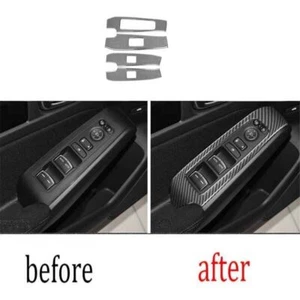 2022-23 Real Carbon Fiber For Honda 11th Civic Panel Frame Trim Window Lock Lift - Picture 1 of 5