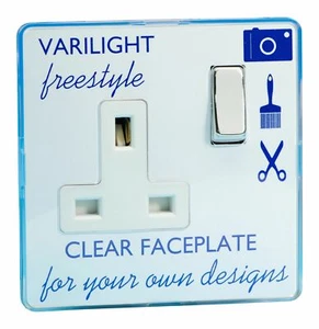 Varilight XIF4CW Freestyle transparente 1 banda 13A DP enchufe conmutado único - Imagen 1 de 1