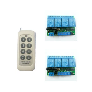 8 CH Delay Relay Receiver Kits PT2262 Transmitter Control RF Wireless House hold - Picture 1 of 8
