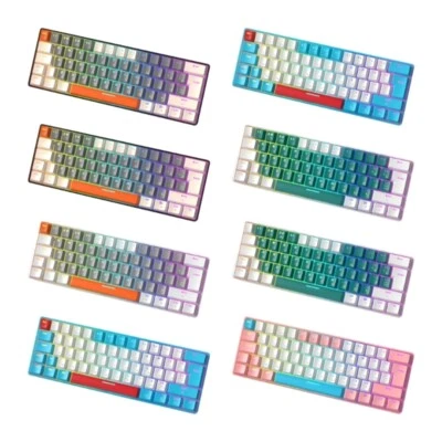 T60 62 Keys Russian Gaming Mechanical Keyboard Type-C Russia Keyboard - Image 1 of 4