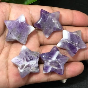 5 piezas Estrellas de Amatista Natural Cristal de Cuarzo Cristal Curativo Regalo - Imagen 1 de 8
