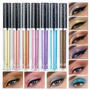 Liquid Eyeshadow Shiny Eyeliner Face Highlighter Pearlescent Glitter Diamond √ - Picture 1 of 23