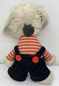 Vintage 1978 Samet & Wells Plush Style 9255 Dog w/ Corduroy Suspenders Puppy 12” - Picture 1 of 13