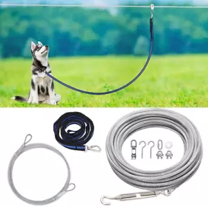 Dog Tie Out Cable, 75Ft Dog Trolley Runner Cable for Dogs up to 250Lbs, Dog Lead - Picture 1 of 6