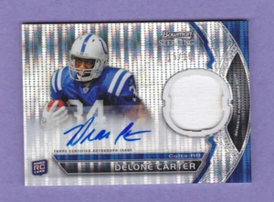 2011 Bowman Sterling Pulsar Refractor #BSARDC Delone Carter JSY AU /15! - Picture 1 of 2