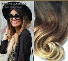 EXTENSION CLIP CAPELLI VERI 100GRAMMI 52CM COLORI VARI 8 FASCE SHATUSH MOSSE