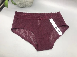 DKNY Lace Panties Sz M Burgundy/Eggplant NWT Nice! - Picture 1 of 8