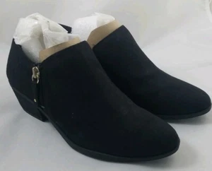 Dr. Scholl's Womens Brief Faux Suede Ankle Shooties 6M Black [K134m] - Picture 1 of 3