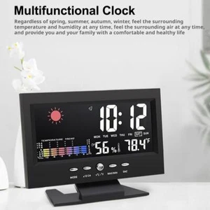LED Large Digital Wall Desk Clock Desk Alarm Clock Display Date Temperature Z1F1 - Picture 1 of 11