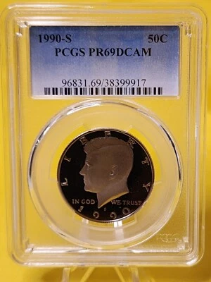 1990-S 50C Kennedy Half Dollar PCGS PR69DCAM - Image 1 of 4