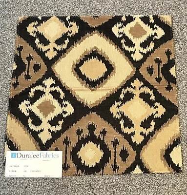 Duralee Fabric Sample 12.5” 15176 Chicadee Neutral Cotton Brown Tan Sand Crafts - Image 1 of 4