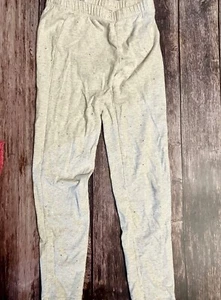 GAP Kids Sparkle White Oatmeal Heather Girls Leggings Pants Size 6-7 - Picture 1 of 3